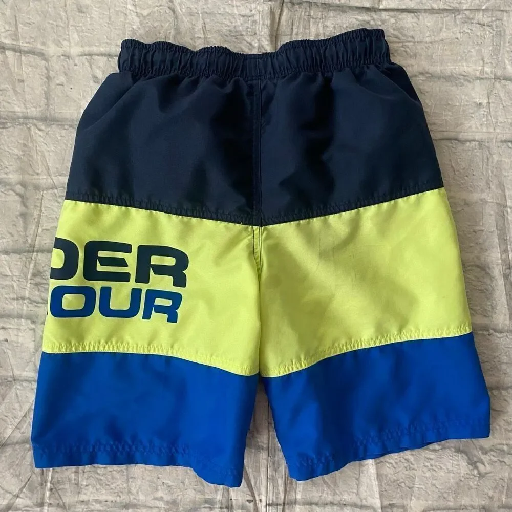 Under armour youth M pull on swim suit swim trunks w/mesh lining & drawstring